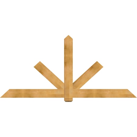 Ekena Millwork Kennewick Rough Sawn Timber Gable Bracket, Western Red Cedar, 96"W x 44"H x 2"D x 6"F, 11/12 Pitch GBW096X44X0206KEN00RWR